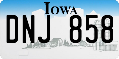 IA license plate DNJ858