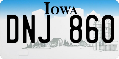 IA license plate DNJ860