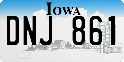 IA license plate DNJ861