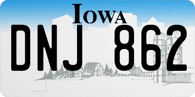 IA license plate DNJ862