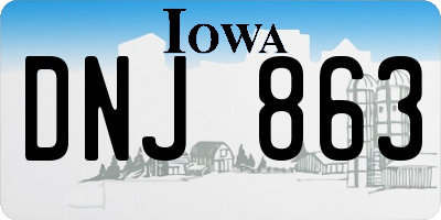 IA license plate DNJ863
