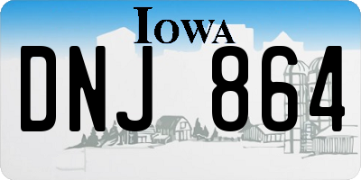 IA license plate DNJ864