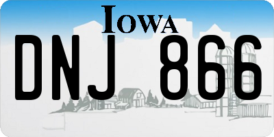 IA license plate DNJ866
