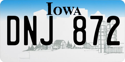 IA license plate DNJ872