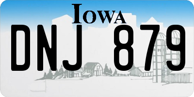 IA license plate DNJ879