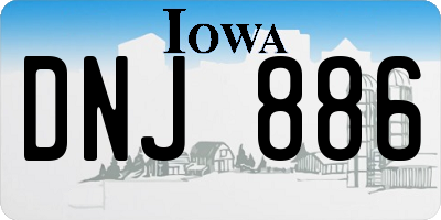 IA license plate DNJ886