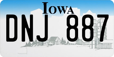IA license plate DNJ887