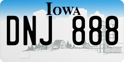 IA license plate DNJ888