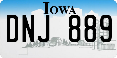 IA license plate DNJ889