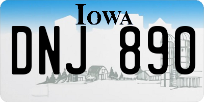 IA license plate DNJ890