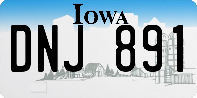 IA license plate DNJ891