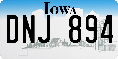 IA license plate DNJ894