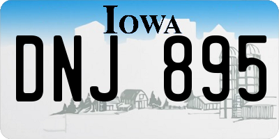 IA license plate DNJ895