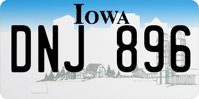 IA license plate DNJ896
