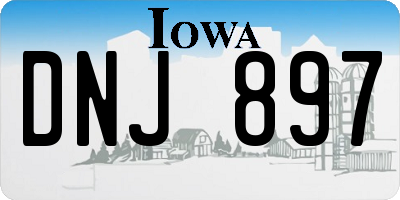 IA license plate DNJ897