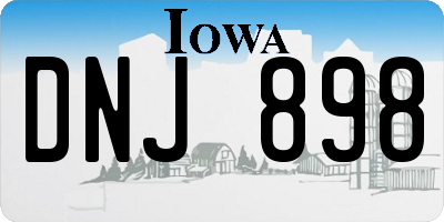 IA license plate DNJ898