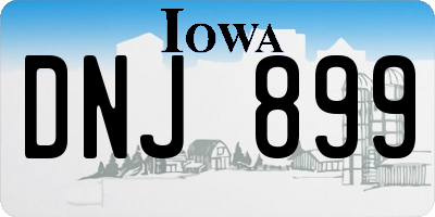 IA license plate DNJ899
