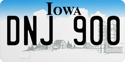 IA license plate DNJ900