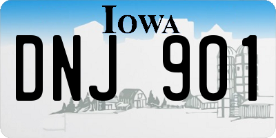 IA license plate DNJ901