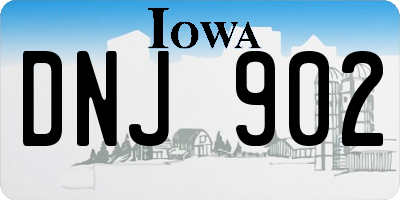 IA license plate DNJ902