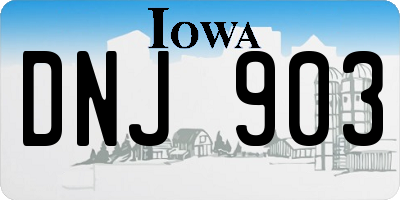 IA license plate DNJ903