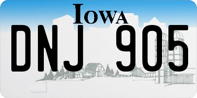 IA license plate DNJ905