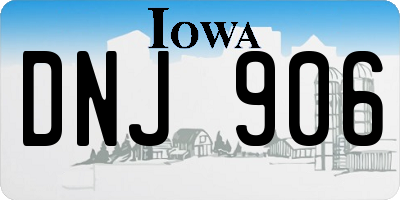 IA license plate DNJ906