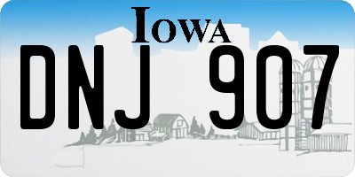 IA license plate DNJ907