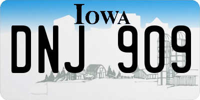 IA license plate DNJ909
