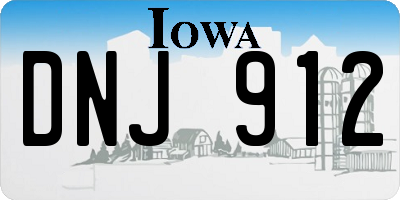 IA license plate DNJ912