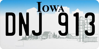 IA license plate DNJ913
