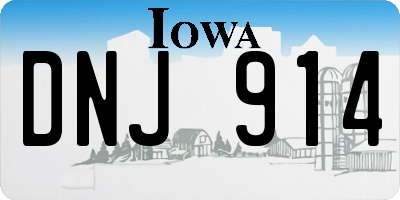 IA license plate DNJ914