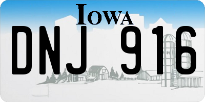 IA license plate DNJ916