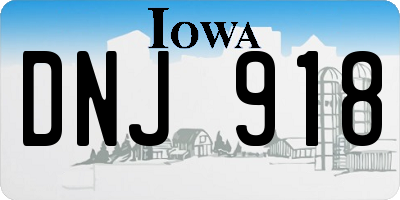 IA license plate DNJ918