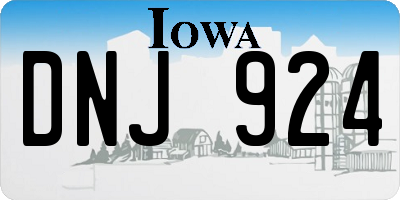 IA license plate DNJ924