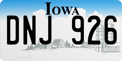 IA license plate DNJ926