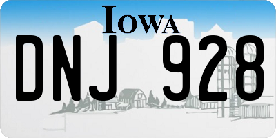 IA license plate DNJ928