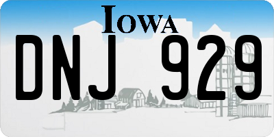IA license plate DNJ929