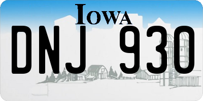 IA license plate DNJ930
