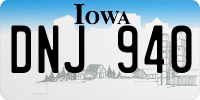 IA license plate DNJ940