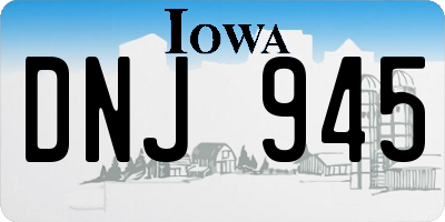 IA license plate DNJ945
