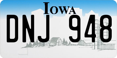 IA license plate DNJ948