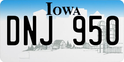 IA license plate DNJ950