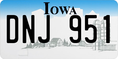 IA license plate DNJ951