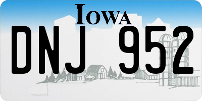 IA license plate DNJ952