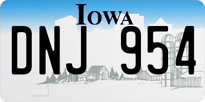 IA license plate DNJ954