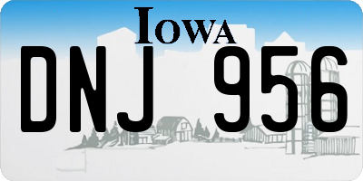 IA license plate DNJ956