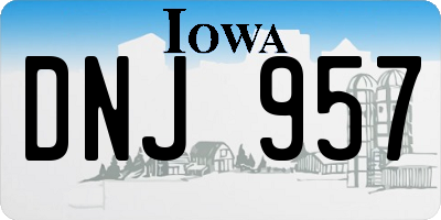 IA license plate DNJ957