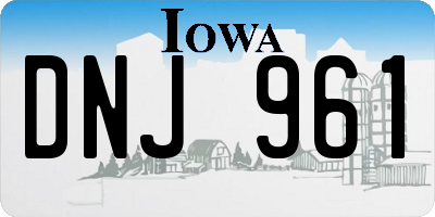 IA license plate DNJ961