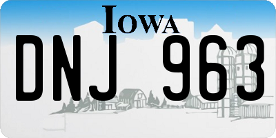 IA license plate DNJ963